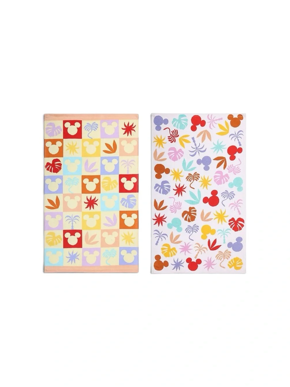 Disney Mickey Mouse Tropical Kitchen Towels Set of 2pk. - Home Decor Brand New